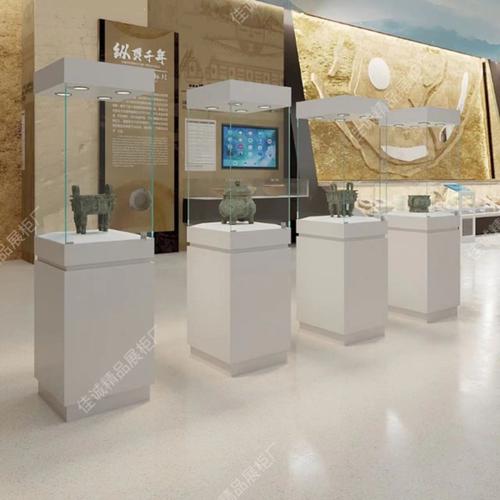 木质珠宝展示柜博物馆玉器展示台产品模型玻璃展览台手办陈列柜台